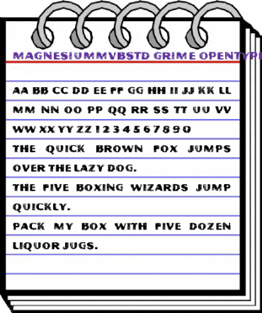 Magnesium MVB Std Grime animated font preview Magnesium MVB Std Grime animated font preview