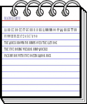 MagnoliaMVB Roman animated font preview MagnoliaMVB Roman animated font preview