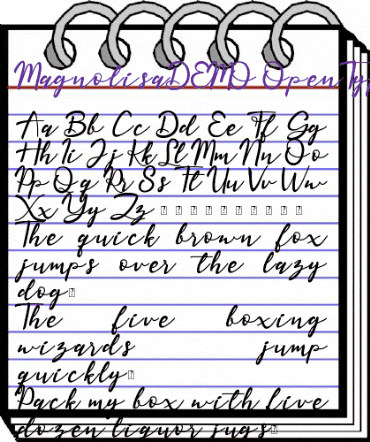 Magnolisa DEMO Regular animated font preview Magnolisa DEMO Regular animated font preview