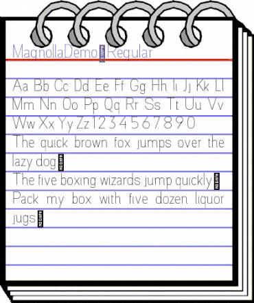 Magnolla Demo Regular animated font preview Magnolla Demo Regular animated font preview