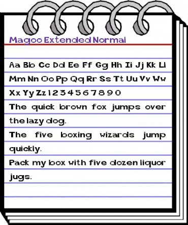 Magoo-Extended Normal animated font preview Magoo-Extended Normal animated font preview