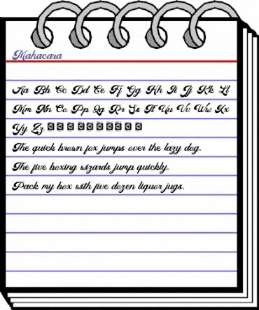 Mahacara Regular animated font preview