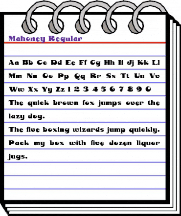 Mahoney Regular animated font preview