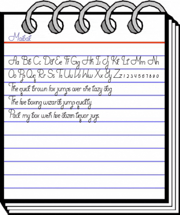 Maibak Regular animated font preview