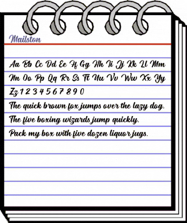 Mailston Regular animated font preview