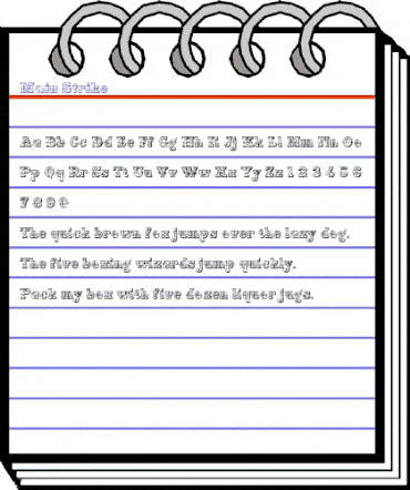 Main Strike Regular animated font preview Main Strike Regular animated font preview