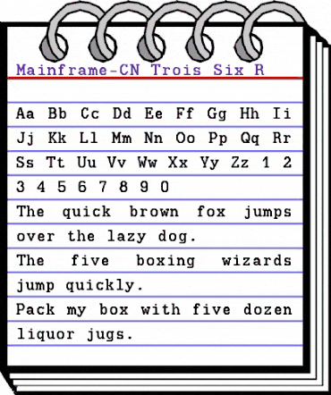 Mainframe-CN Trois Six Regular animated font preview
