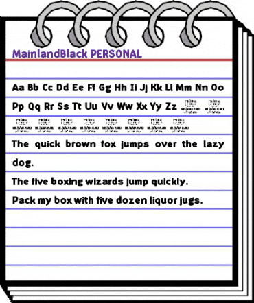 Mainland PERSONAL Black animated font preview Mainland PERSONAL Black animated font preview