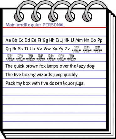 Mainland PERSONAL Medium animated font preview Mainland PERSONAL Medium animated font preview