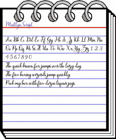 Maitlyn Script Regular animated font preview Maitlyn Script Regular animated font preview