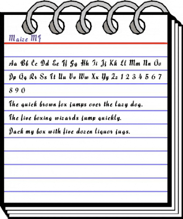 Maize MF Regular animated font preview