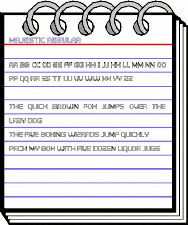 Majestic Regular animated font preview Majestic Regular animated font preview