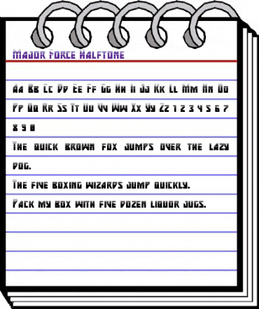 Major Force Halftone Regular animated font preview