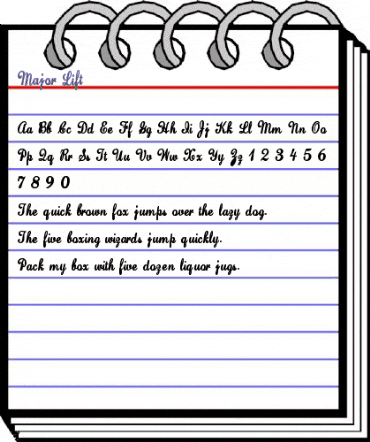 Major Lift Regular animated font preview