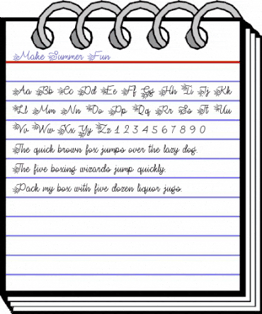 Make Summer Fun Regular animated font preview