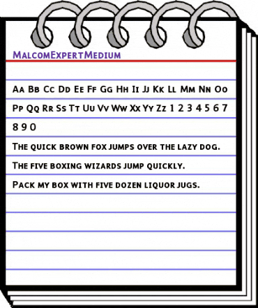 Malcom Medium animated font preview