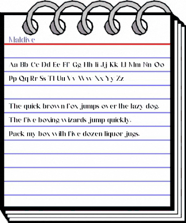 Maldive Regular animated font preview