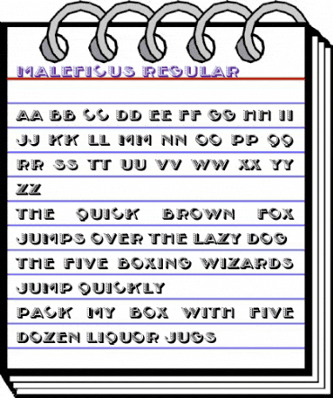 Maleficus Regular animated font preview