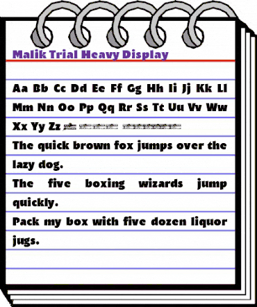 Malik Trial Heavy Display animated font preview Malik Trial Heavy Display animated font preview