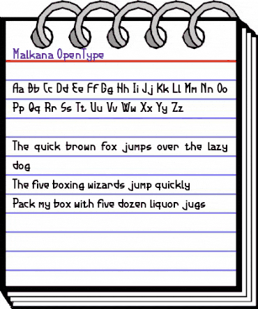 Malkana Regular animated font preview