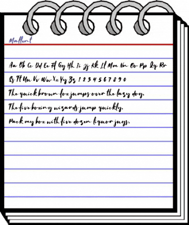 Mallent Regular animated font preview