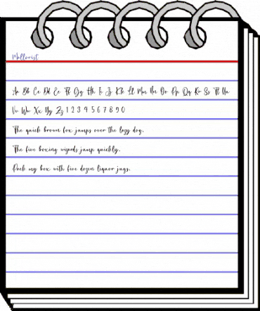 Mallorist Regular animated font preview