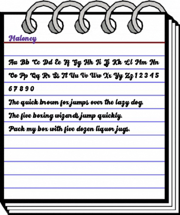 Maloney Regular animated font preview Maloney Regular animated font preview