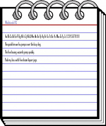 Malstock ITC Regular animated font preview Malstock ITC Regular animated font preview