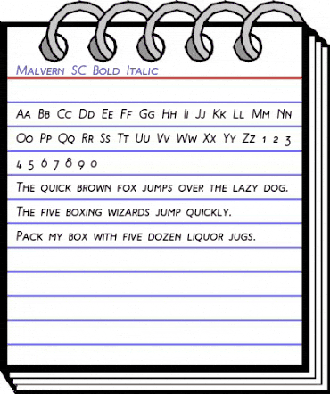 Malvern SC Bold Italic animated font preview Malvern SC Bold Italic animated font preview