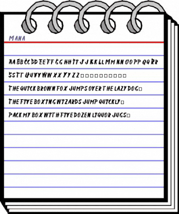 Mana Regular animated font preview