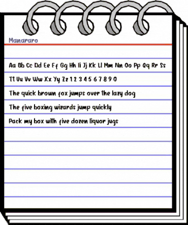 Manararo Regular animated font preview Manararo Regular animated font preview