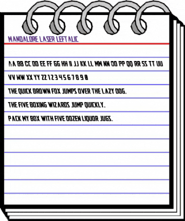 Mandalore Laser Leftalic Regular animated font preview Mandalore Laser Leftalic Regular animated font preview