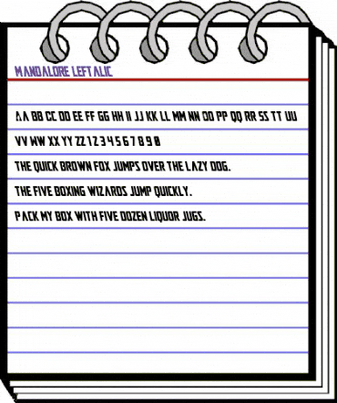 Mandalore Leftalic Regular animated font preview Mandalore Leftalic Regular animated font preview