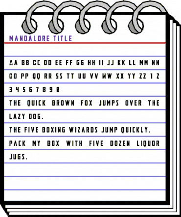 Mandalore Title Regular animated font preview