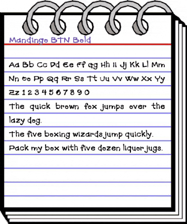 Mandingo BTN Bold animated font preview Mandingo BTN Bold animated font preview