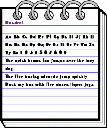 Mandrel Regular animated font preview Mandrel Regular animated font preview