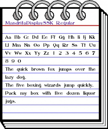 MandritaDisplaySSK Regular animated font preview