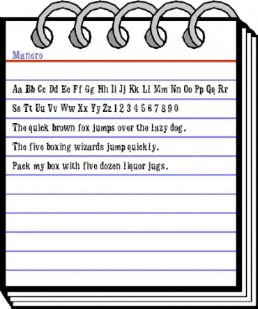 Manero Regular animated font preview