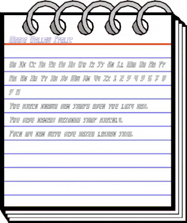 Manga Hollow Italic animated font preview Manga Hollow Italic animated font preview