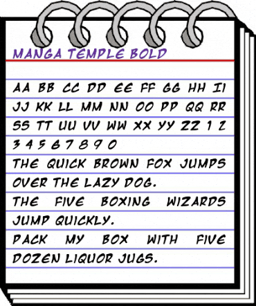Manga Temple Bold animated font preview Manga Temple Bold animated font preview