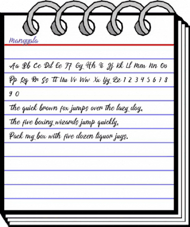 Manggala Regular animated font preview Manggala Regular animated font preview