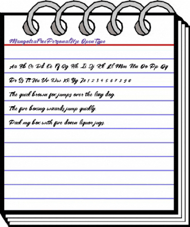 Mangotea Free Personal Use Regular animated font preview