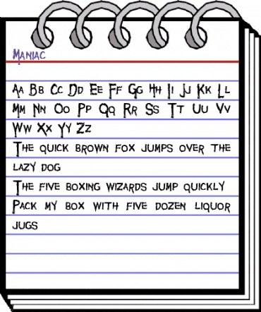 Maniac Regular animated font preview Maniac Regular animated font preview