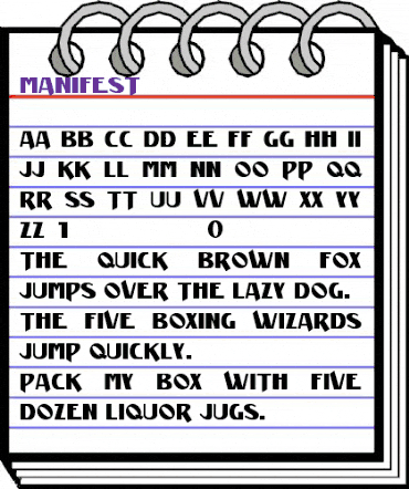 Manifest Regular animated font preview Manifest Regular animated font preview