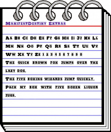 ManifestDestiny Extras Regular animated font preview ManifestDestiny Extras Regular animated font preview