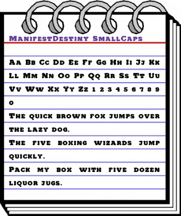 ManifestDestiny SmallCaps Regular animated font preview ManifestDestiny SmallCaps Regular animated font preview