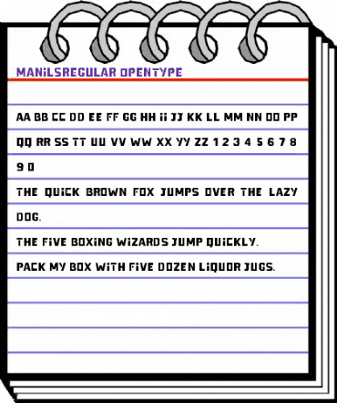 Manils Regular animated font preview Manils Regular animated font preview