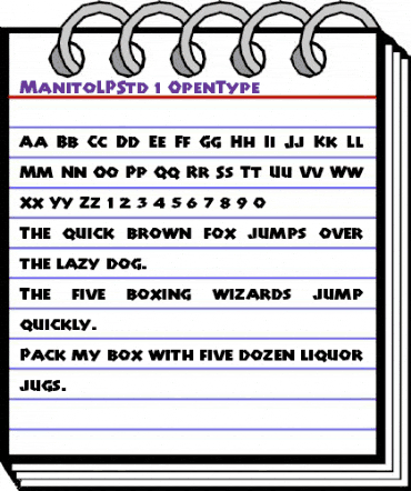 Manito LP Std Regular animated font preview Manito LP Std Regular animated font preview