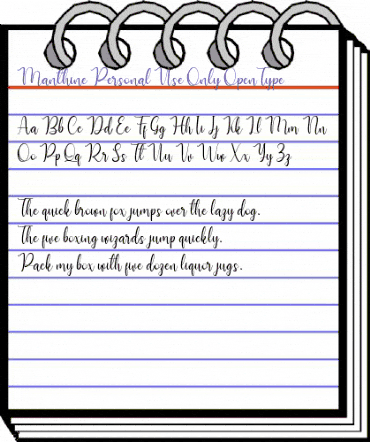 Manthine Personal Use Only Regular animated font preview Manthine Personal Use Only Regular animated font preview