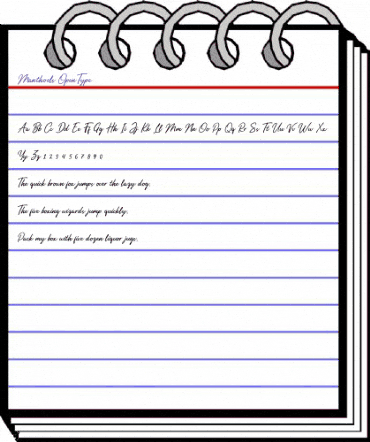 Manthoels Regular animated font preview Manthoels Regular animated font preview